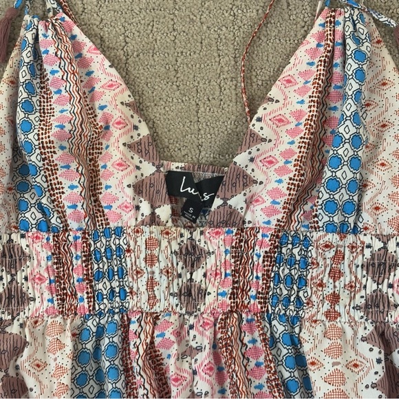 Lulu’s Maxi‎ Multi-Print Dress Small - Picture 11 of 12